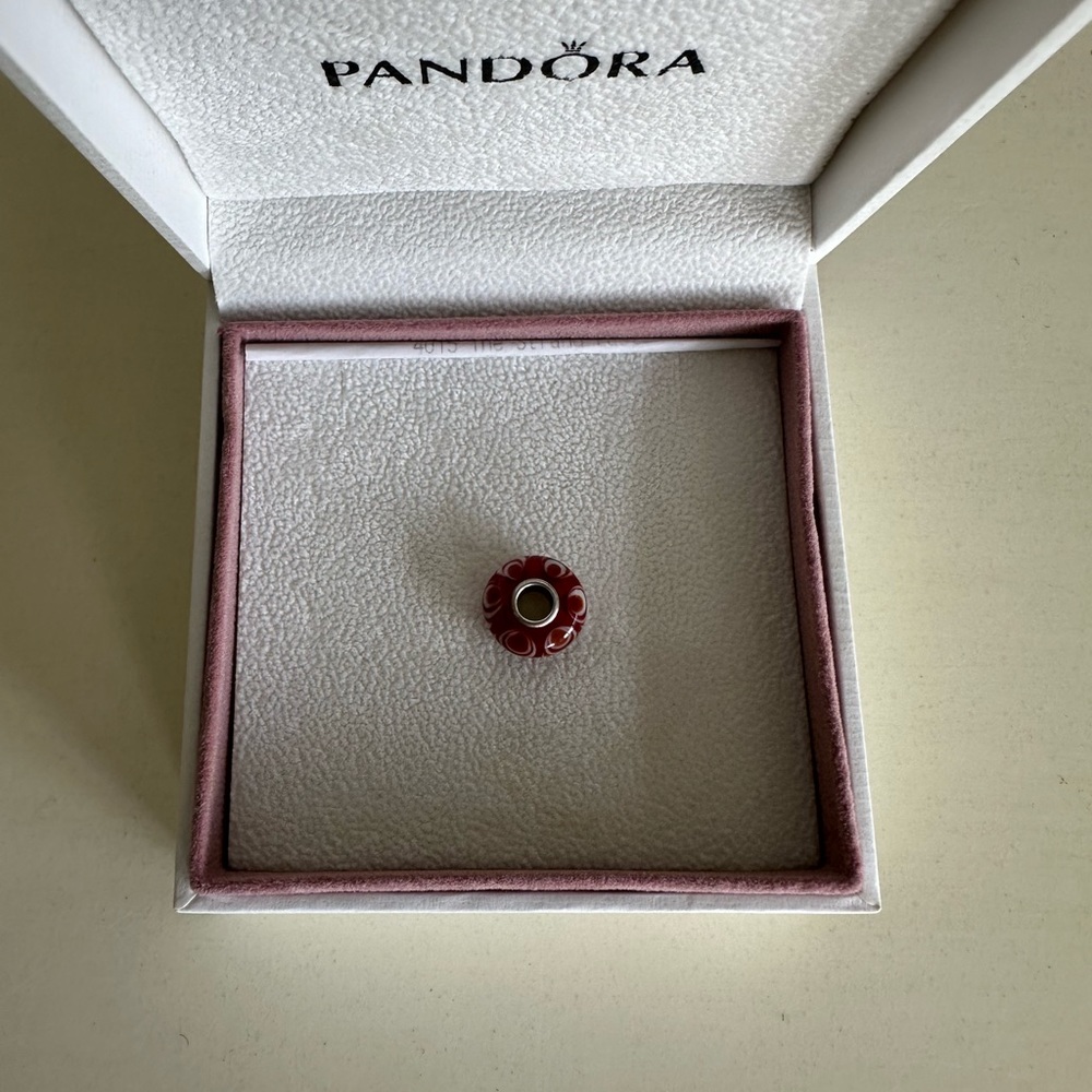 Red bead that fits on Pandora bracelet